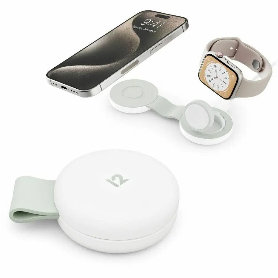 Twelve South ButterFly SE White 2-in-1 Wireless Travel Charger with MagSafe Compatibility