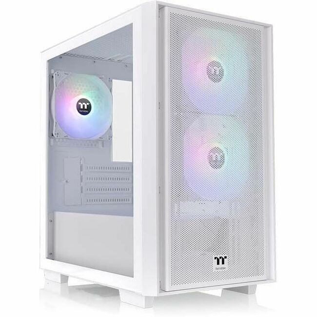 Thermaltake Versa H16 TG ARGB Snow Micro Tower Case with Tempered Glass Panel and ARGB Fans