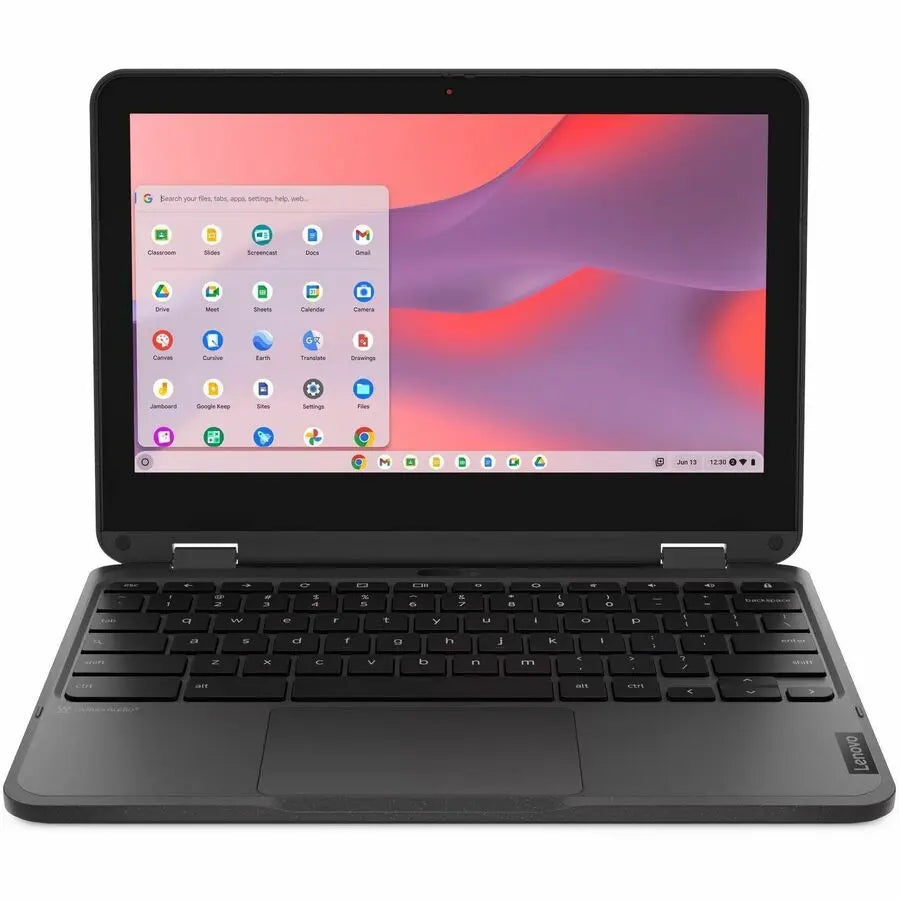Lenovo 500e Chromebook Gen 4s 83L40001US 11.6" Touchscreen Convertible 2 in 1 Chromebook - HD - 60 Hz - Intel N-Series N100 - 8 GB - 64 GB Flash Memory - English Keyboard - Gray