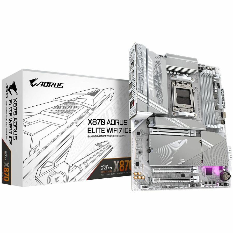 GIGABYTE Ultra Durable X870 AORUS ELITE WIFI7 ICE Gaming Desktop Motherboard