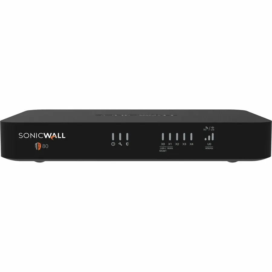 SonicWall TZ80 Network Security Firewall Appliance - Compact, Advanced Threat Protection, 750 Mbps Throughput
