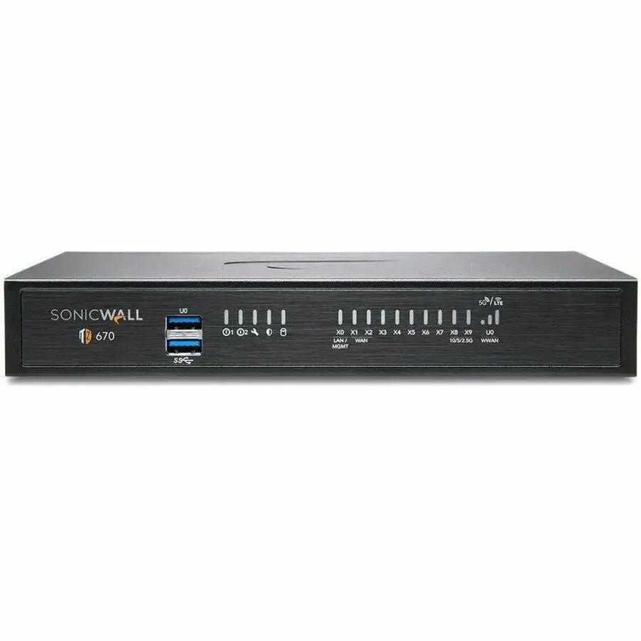 SonicWall TZ670 Network Security Firewall Appliance with SD-Branch and Secure SD-WAN