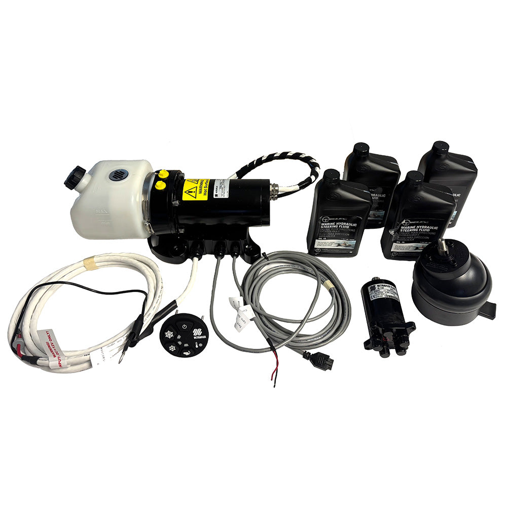 Uflex USA MasterDrive Steering System - Single Station Retrofit Kit with 40cc Tilt Mount Helm & UPMD Power Unit