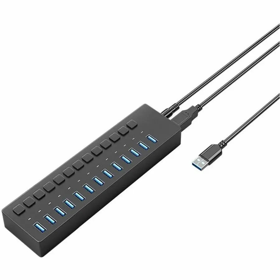 4XEM 13-Port USB 3.0 Power Switch Data Transfer Hub with Power Management and High-Speed Data Transfer