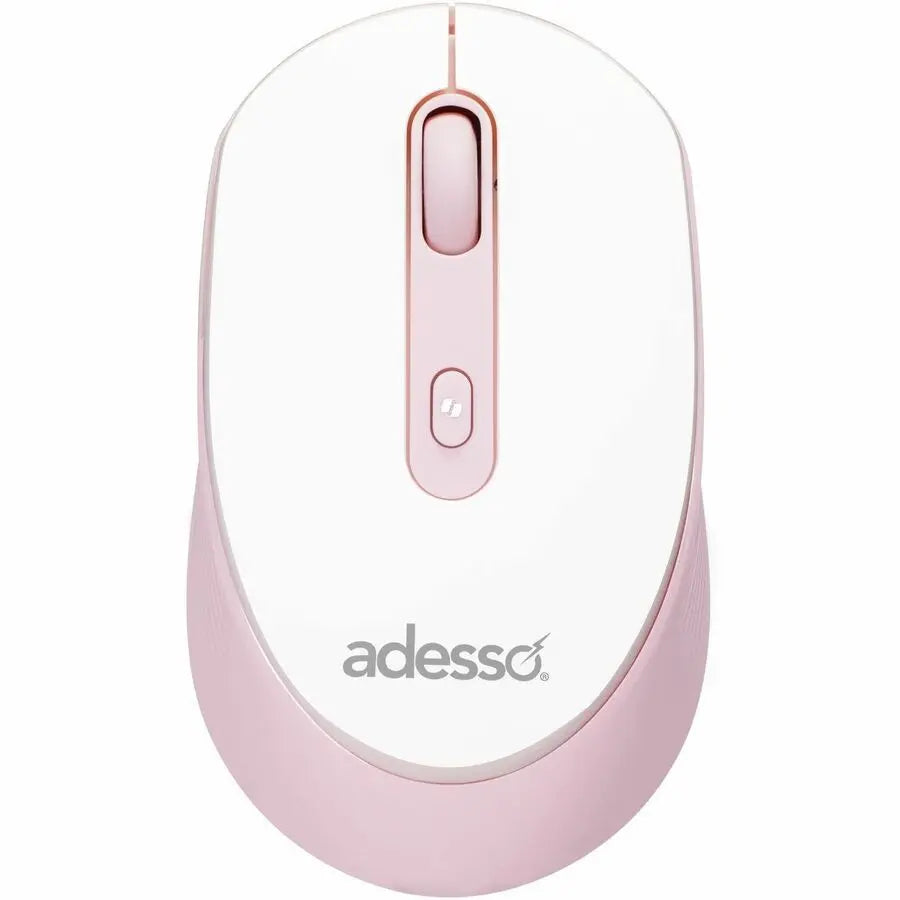 Adesso iMouse A30P Wireless Mouse with AI CoPilot Button - Pink, 2.4GHz Connectivity, 1200 DPI, Ambidextrous Design