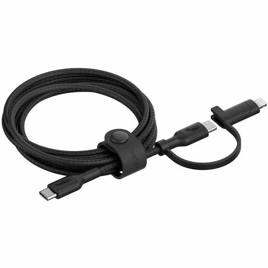 Belkin BoostCharge Pro 2-in-1 Cable with USB-C and Lightning Connector for Fast Charging and Data Transfer by Belkin International, Inc