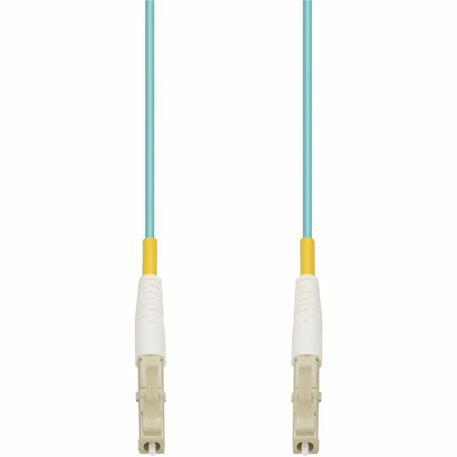 AddOn 10m LC to LC Aqua OM4 Simplex OFNR Riser-Rated Fiber Patch Cable