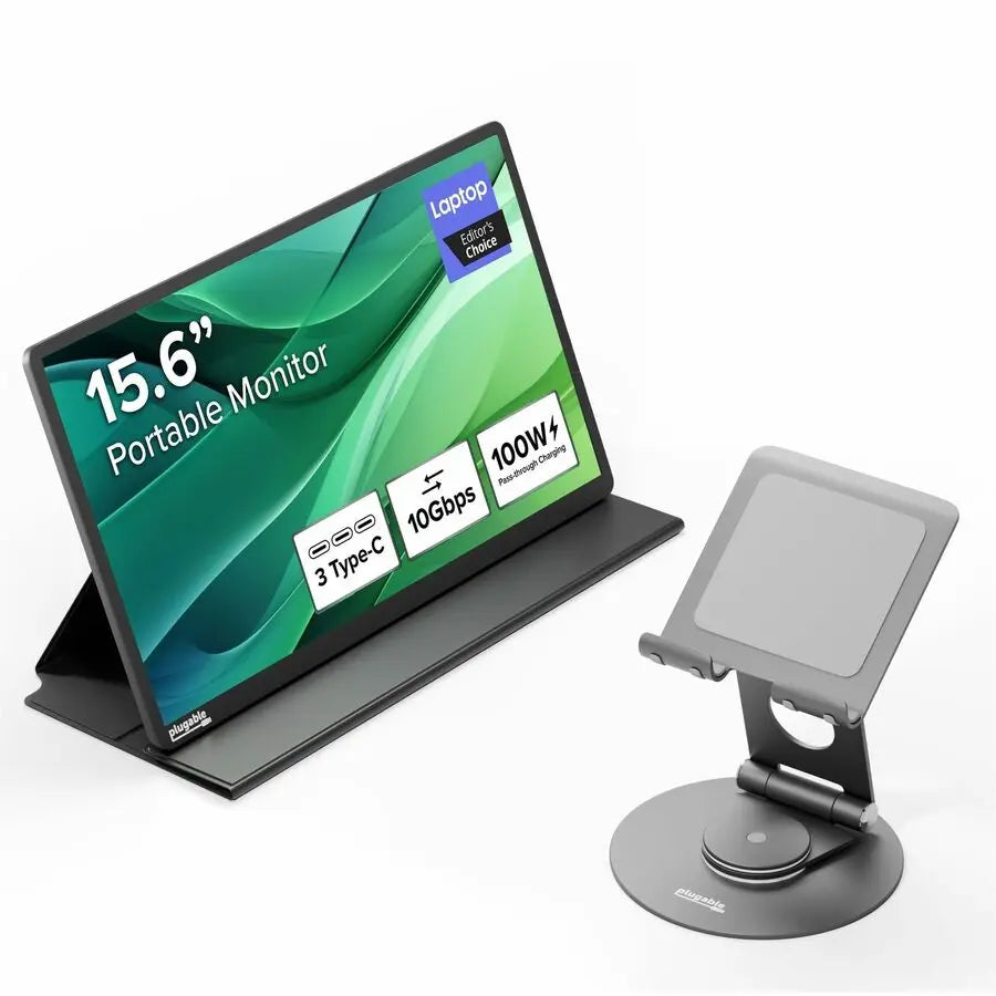 Plugable PDMON-STAND Portable Monitor and Universal Tablet Stand Bundle