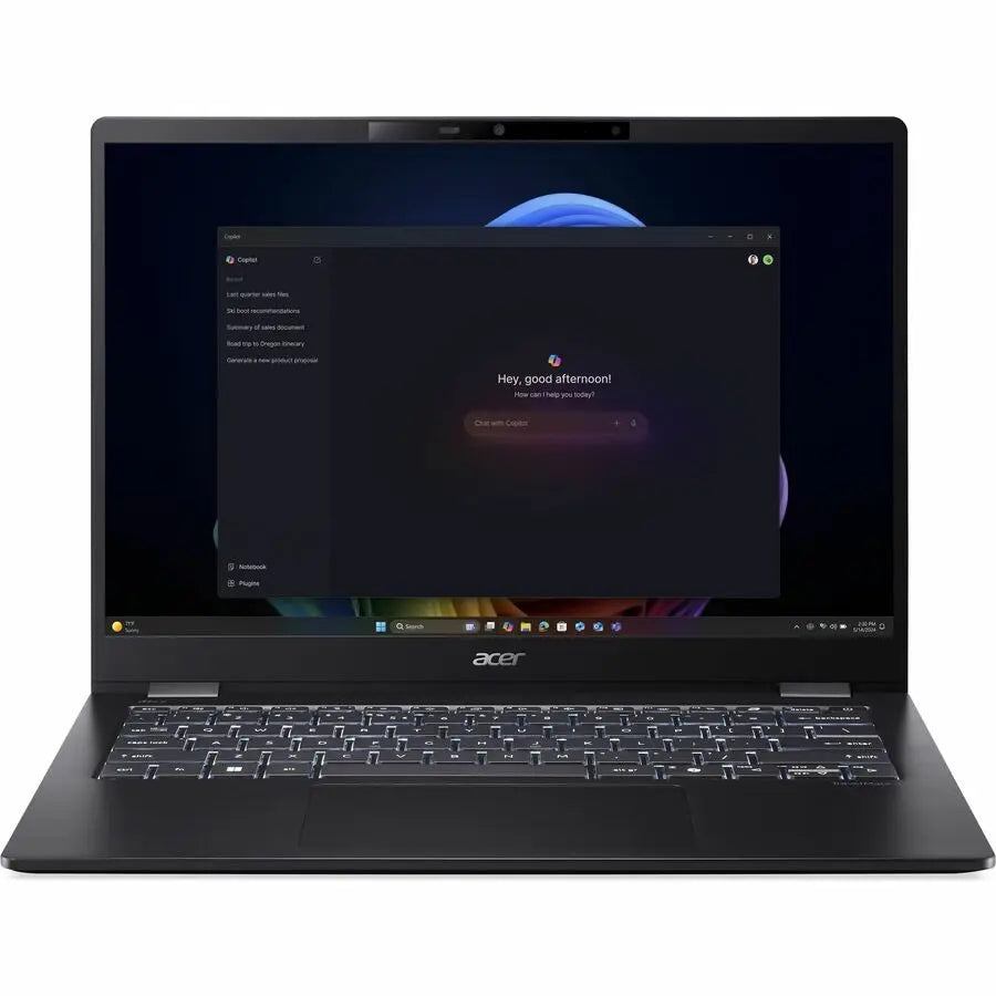 Acer TravelMate P6 14 AI P614-54T TMP614-54T-79DF 14" Touchscreen Copilot+ PC Notebook - WUXGA - 60 Hz - Intel Core Ultra 7 258V - 32 GB - 1 TB SSD - English Keyboard - Black