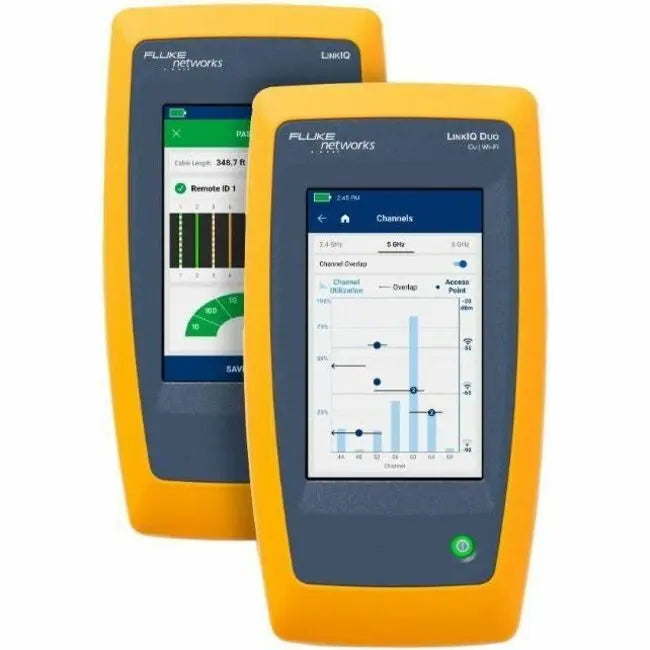 Fluke LinkIQ LIQ-DUO-VFL-LFD Testing Device – Copper and Fiber Cable Tester with Wi-Fi Analysis