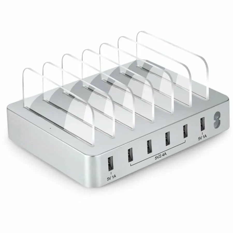 4XEM 50W 6-Port USB-A Charging Station with Smart Charge and Organization Features