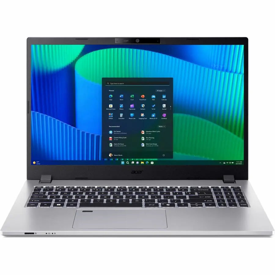 Acer TravelMate P2 15 P215-55 TMP215-55-59QK 15.6" Notebook - Full HD - 60 Hz - Intel Core 5 120U - 16 GB - 512 GB SSD - English Keyboard - Silver