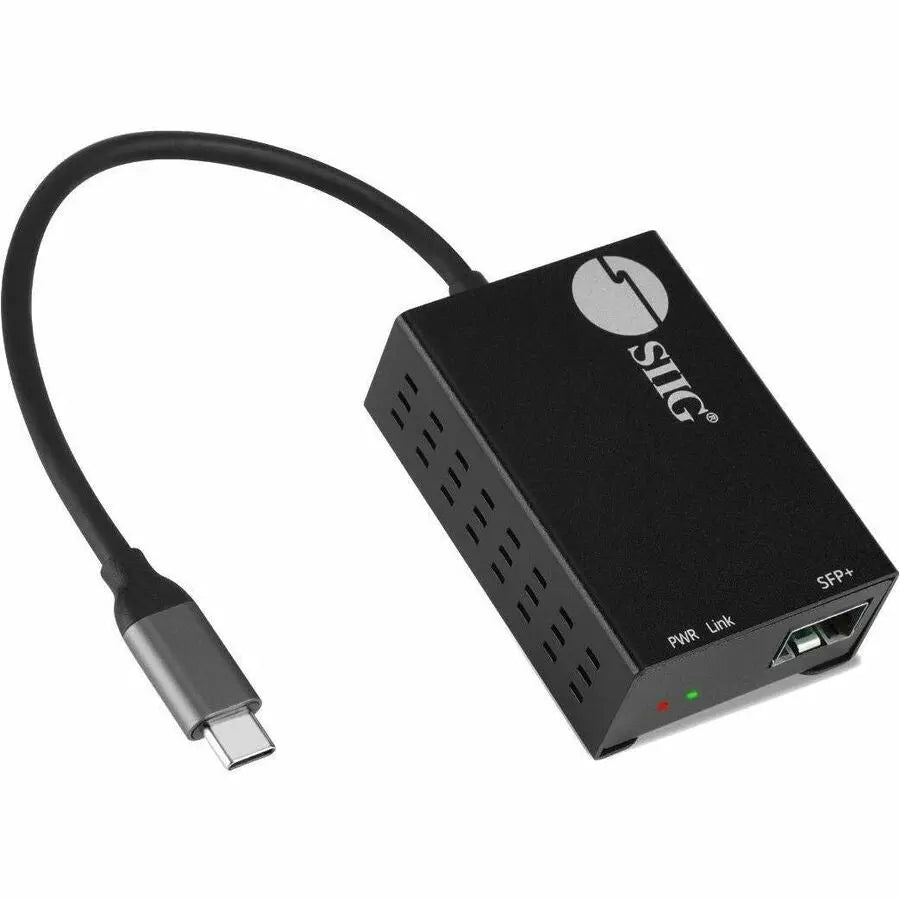 SIIG JU-NE0D11-S1 USB-C to SFP Fiber Gigabit Ethernet Adapter for High-Speed Network Connectivity