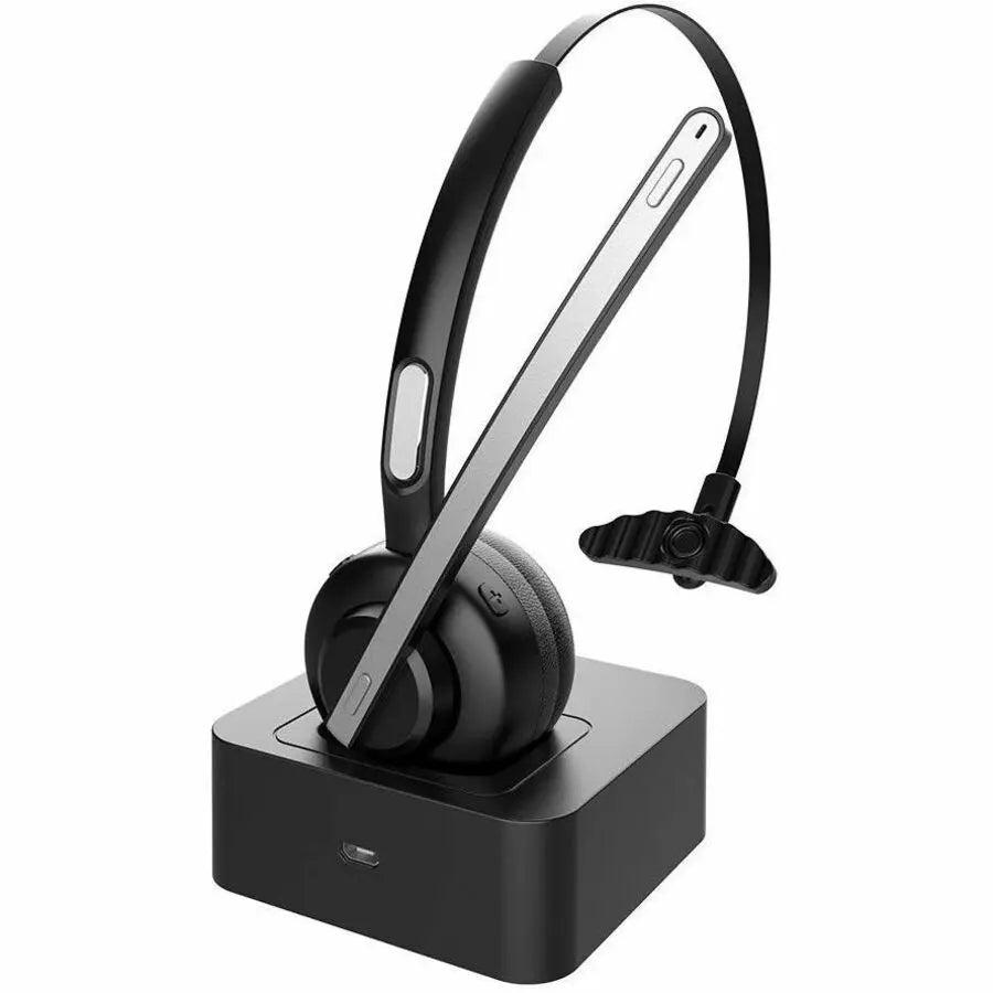 4XEM Bluetooth Wireless Office Headset with Charging Base - Noise-Canceling, 30 Hours Battery Life, Over-Ear Comfort