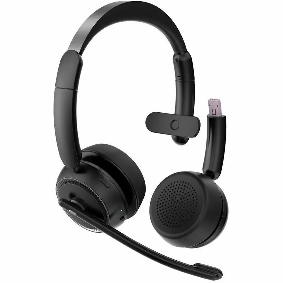 4XEM Bluetooth Wireless Office Headset with Interchangeable Single and Dual Speaker Design