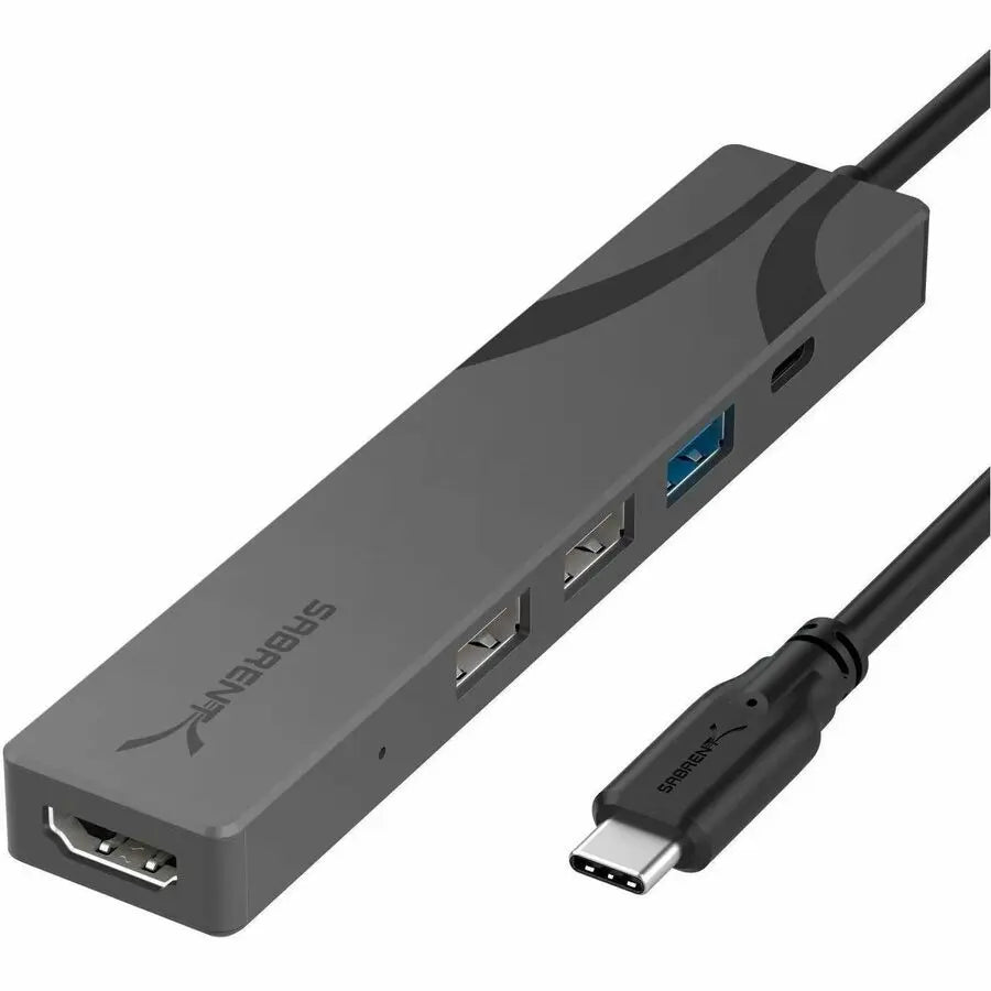 Sabrent Multi-Port USB-C Hub HB-SHPU with 90W Power Delivery and 4K HDMI Output
