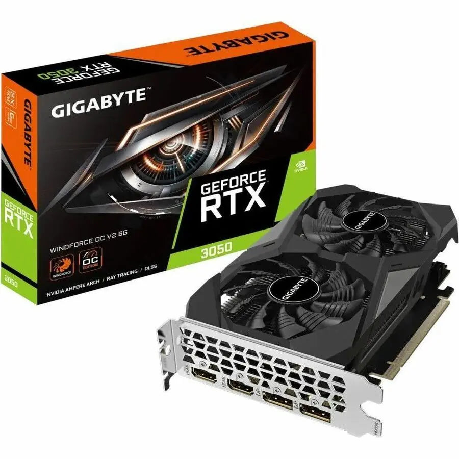 GIGABYTE GeForce RTX 3050 WINDFORCE OC V2 6G Graphics Card with Active Cooling System
