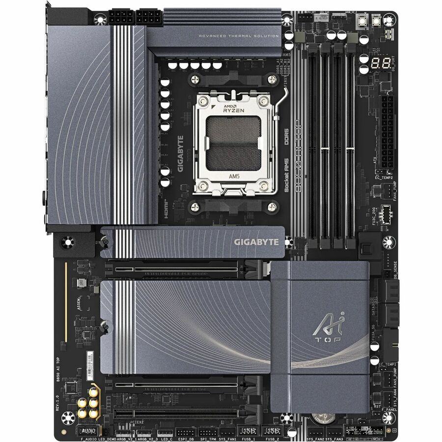 GIGABYTE B850 AI TOP Gaming Desktop Motherboard – AMD B850 Chipset, Socket AM5, DDR5, ATX Form Factor