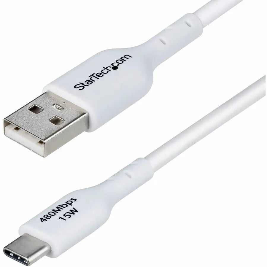 6FT WHITE USB-A TO USB-C CABLE CABL