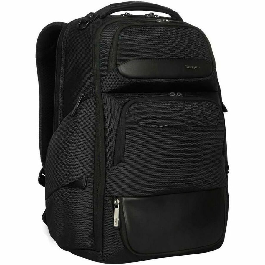 Targus HeritageLuxe 15-16 inch Backpack with RFID Blocking & USB-C Charging, Black