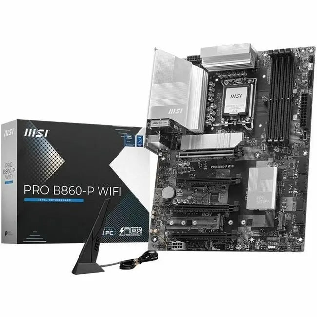 MSI Pro B860-P WIFI Gaming Desktop Motherboard - Intel B860 Chipset, Socket LGA-1851, ATX Form Factor