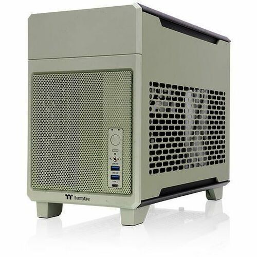 Thermaltake TR100 Matcha Green Mini ITX Gaming Computer Case with Steel Construction