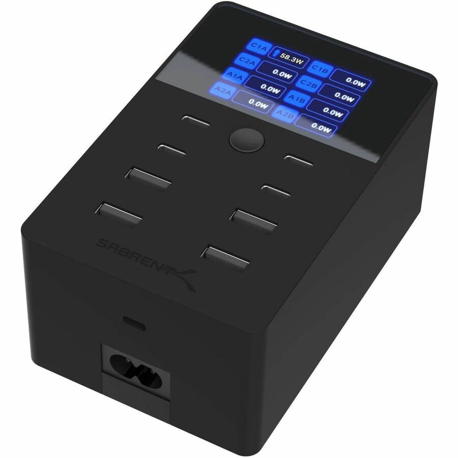 Sabrent AX-8PTC 252W 8-Port USB PD 3.0 Fast Charger with LCD Display