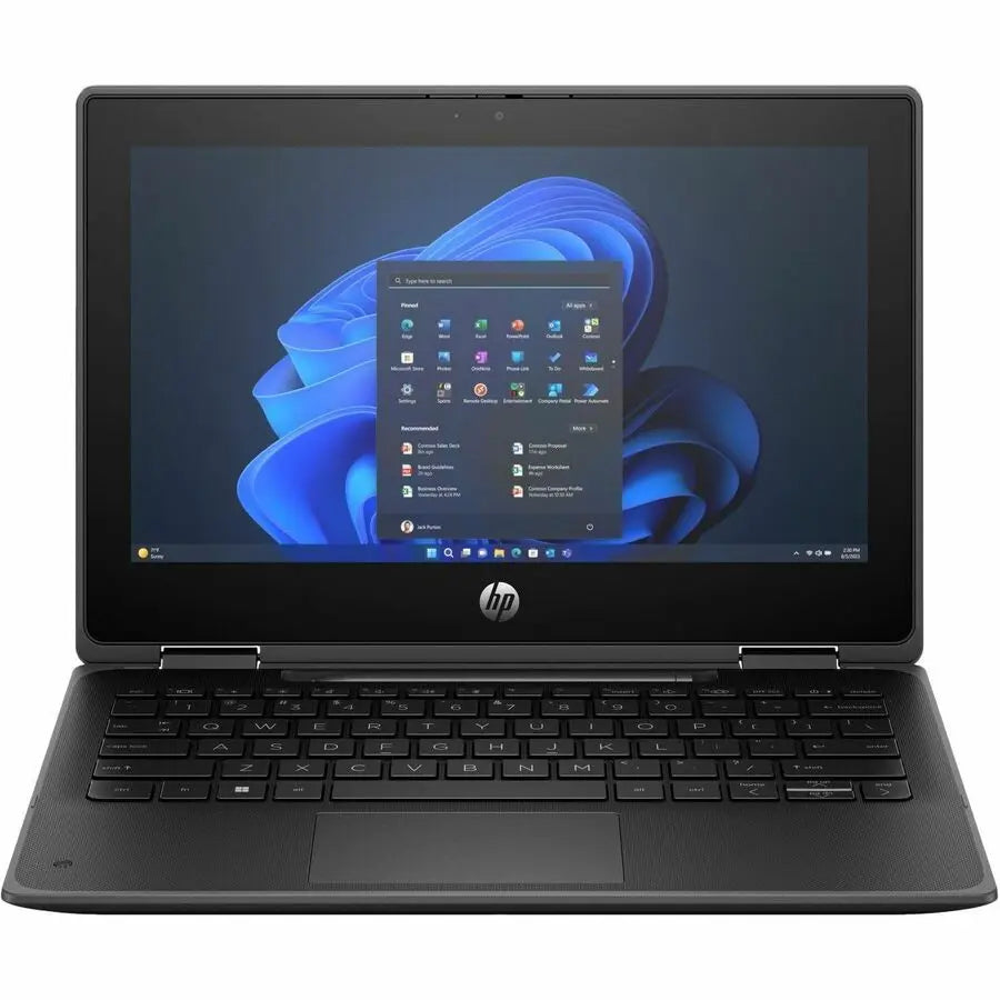 HP Fortis Flip G1i 11.6" Touchscreen Convertible 2 in 1 Notebook - HD - Intel N-Series N150 - 8 GB - 128 GB Flash Memory - English Keyboard - Jet Black - Smart Buy