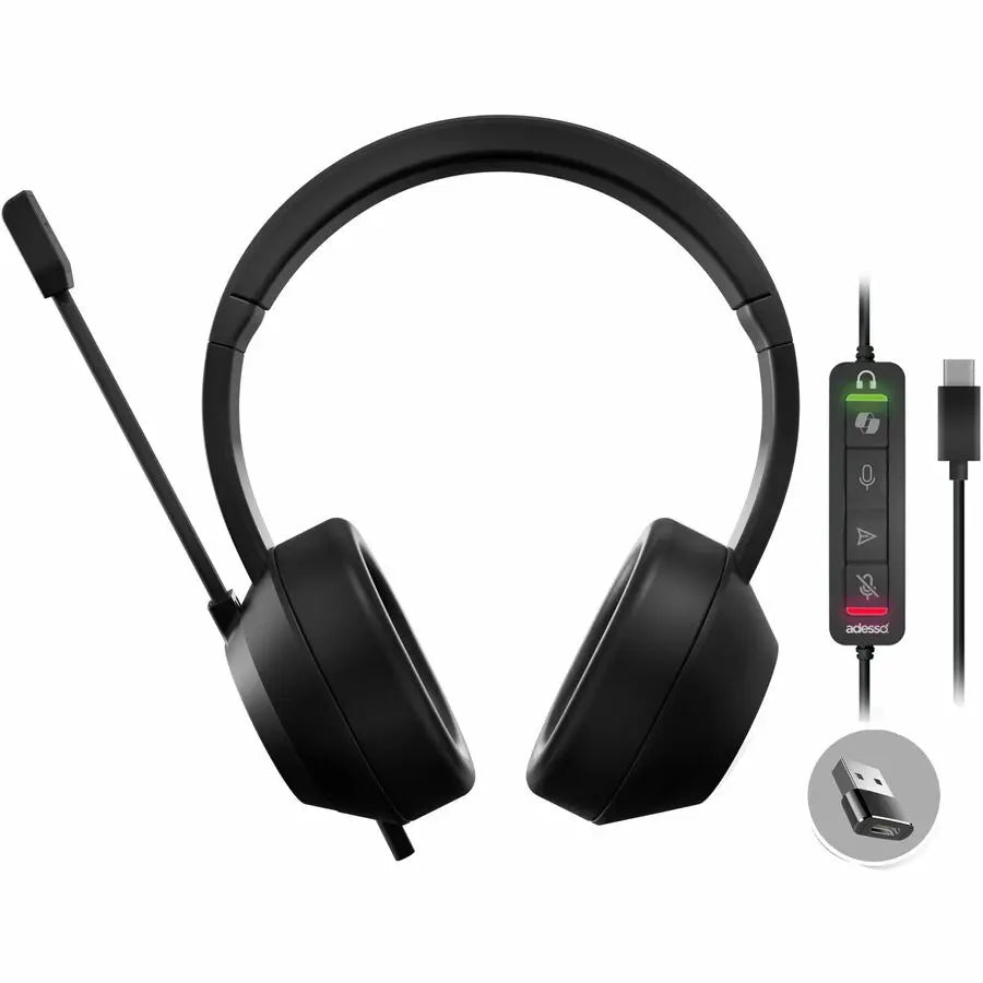 Adesso Xtream P7 Wired Stereo Headset with AI Controls for Clear Sound and Comfortable Fit