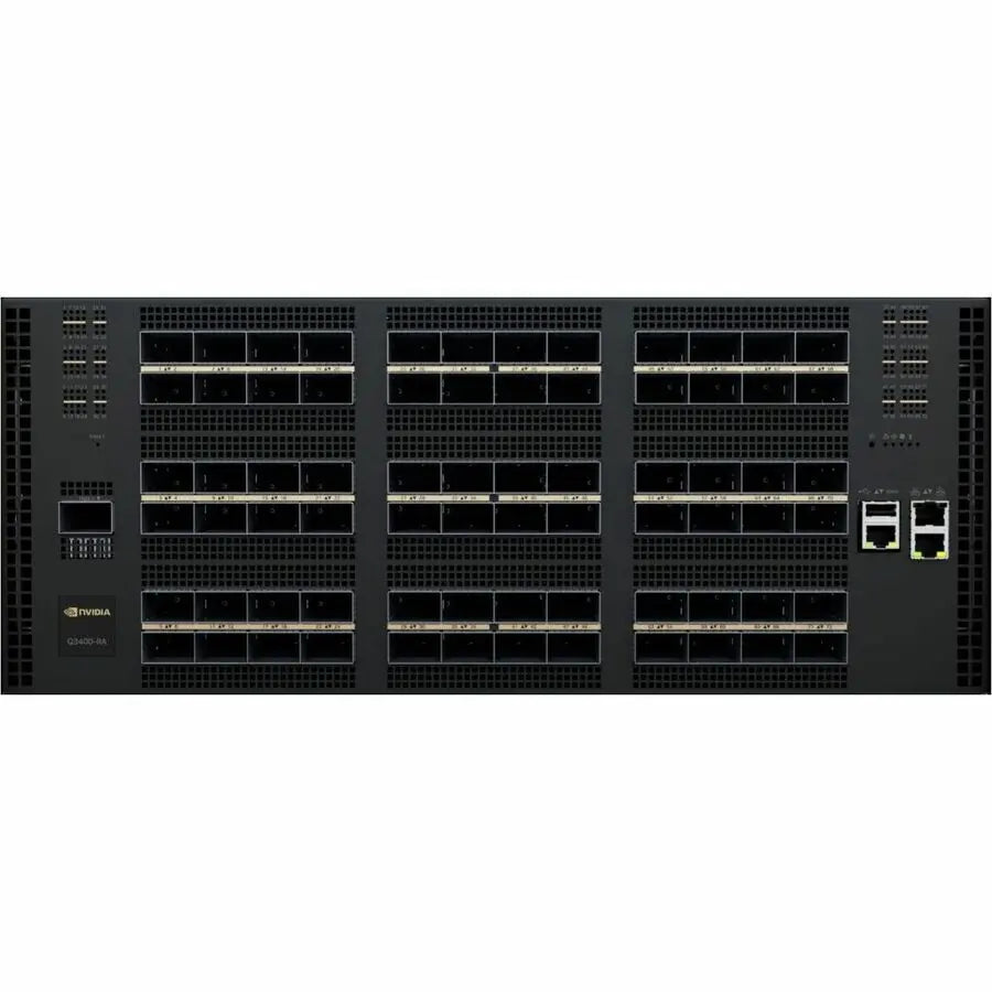 NVIDIA Quantum Q3400-RA InfiniBand Switch – 144 Ports, 400GbE, 72 Expansion Slots, 4U Rack-Mountable