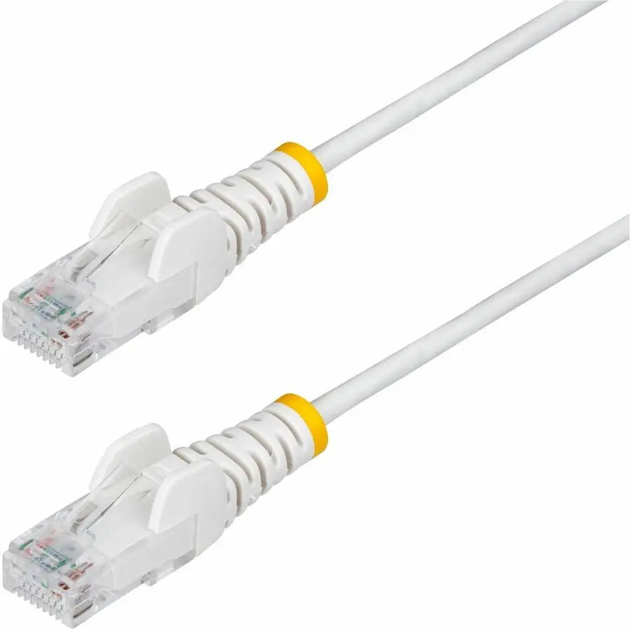 StarTech.com 6ft White Slim CAT6 Ethernet Cable, Slim Snagless RJ45, UTP, LSZH, 28AWG Bare Copper, Slim Network Patch Cord, Fluke Tested