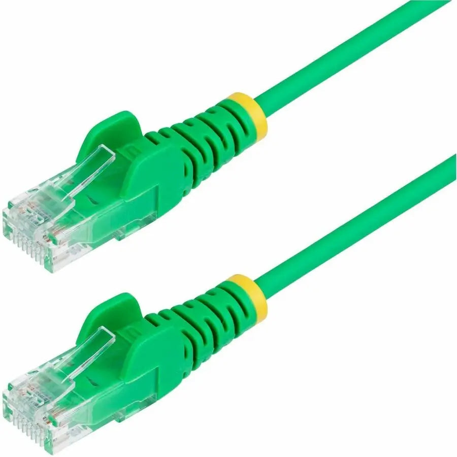 StarTech.com 6in Green Slim CAT6 Ethernet Cable, Slim Snagless RJ45, UTP, LSZH, 28AWG Bare Copper, Slim Network Patch Cord, Fluke Tested