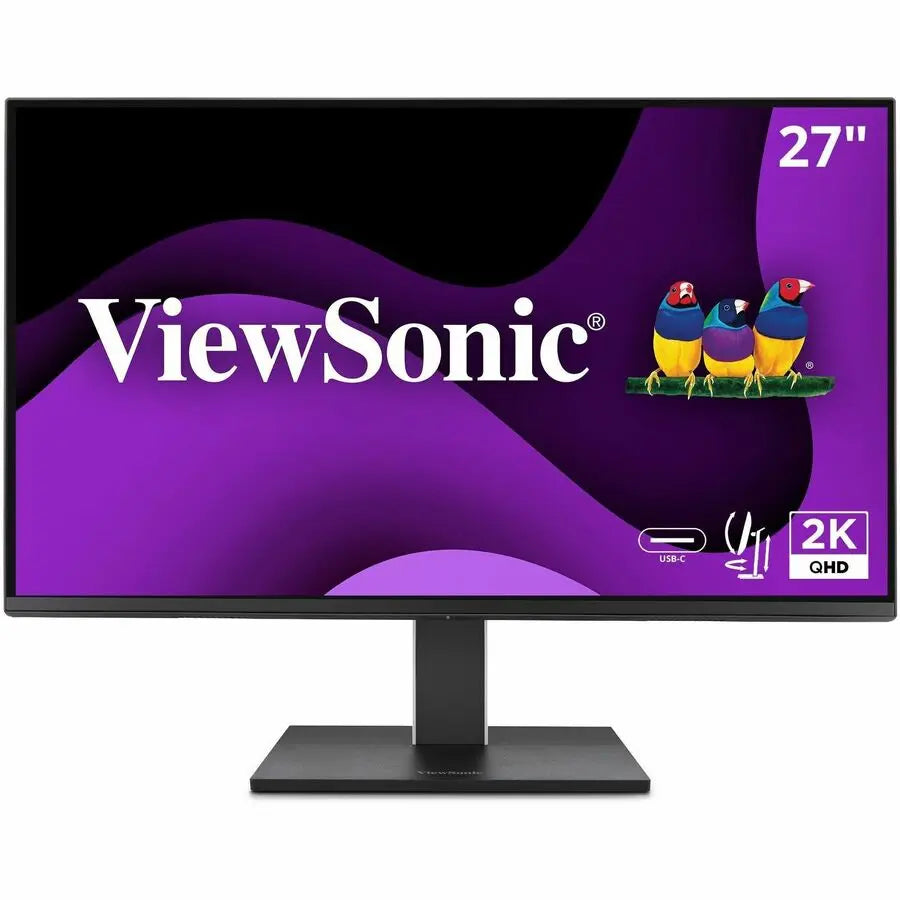 ViewSonic VG2752-2K 27 Inch IPS 1440p Ergonomic Monitor with Tilt, Swivel, Pivot, Height Adjust, 100Hz, 5-Port USB Hub, HDMI, DisplayPort, and 65W USB C Inputs
