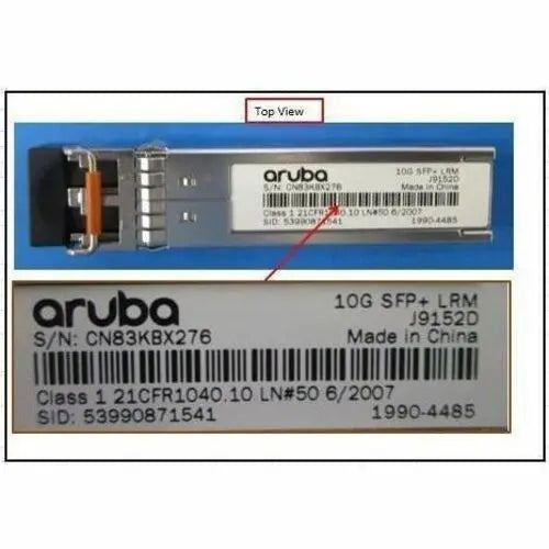 HPE Sourcing Aruba 10G SFP+ LC LRM 220m Multimode Fiber Transceiver - J9152-61201
