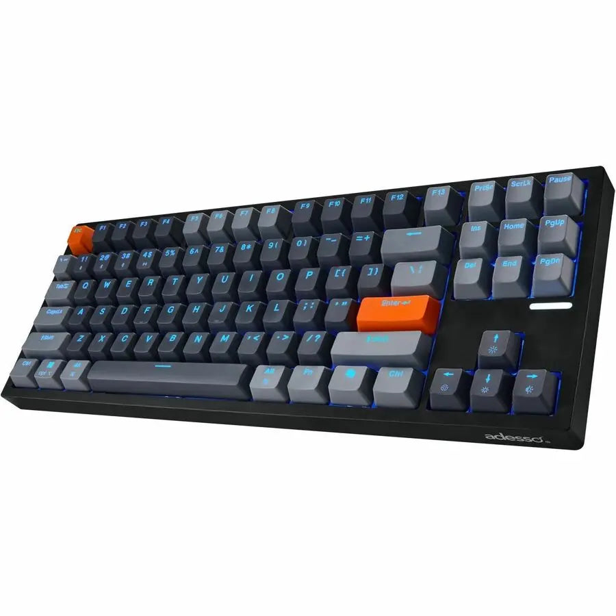 Adesso EasyTouch 1100 Mechanical Keyboard with Red Switches, RGB Backlit, Hot Swappable, and Multi-OS Support