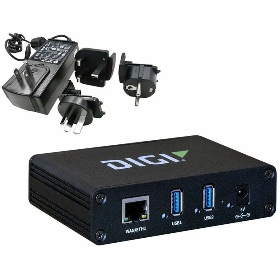 Digi AnywhereUSB 2 Plus USB/Ethernet Combo Hub AW02-G300-GLB – Desktop USB 3.1 and Gigabit Ethernet Connectivity