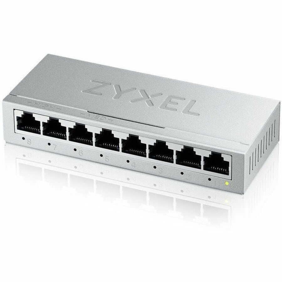 ZYXEL GS-108B v5 Ethernet Switch - 8 Port Gigabit Unmanaged Desktop Switch with QoS and Energy Saving Features