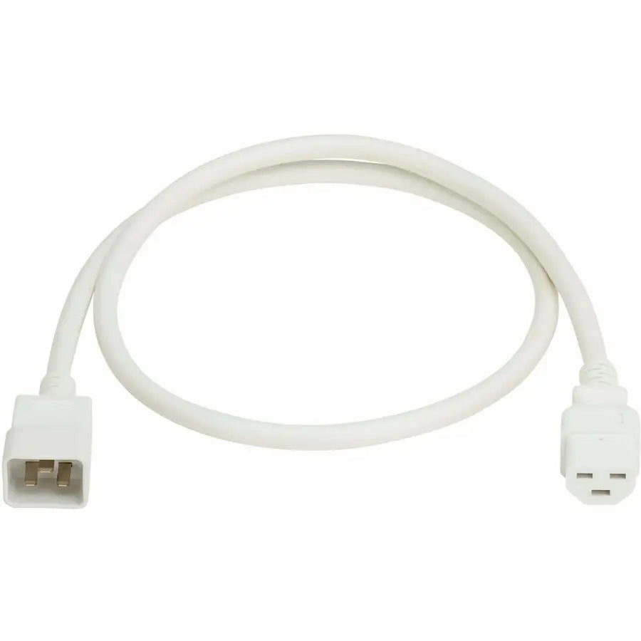 Eaton Tripp Lite Series Power Cord, C20 to C21 - Heavy-Duty, 20A, 250V, 12 AWG, 3 ft. (0.9 m), White