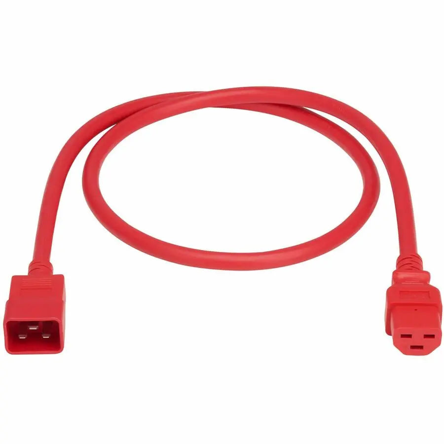 Eaton Tripp Lite Series Power Cord, C20 to C21 - Heavy-Duty, 20A, 250V, 12 AWG, 4 ft. (1.2 m), Red