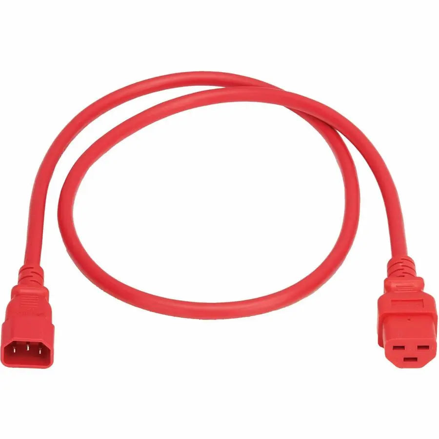Eaton Tripp Lite Series Power Cord, C14 to C21 - Heavy-Duty, 15A, 250V, 14 AWG, 3 ft. (0.9 m), Red