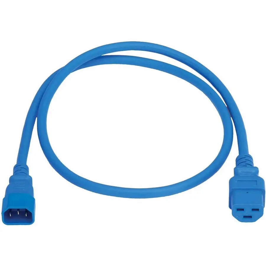 Eaton Tripp Lite Series Power Cord, C14 to C21 - Heavy-Duty, 15A, 250V, 14 AWG, 3 ft. (0.9 m), Blue