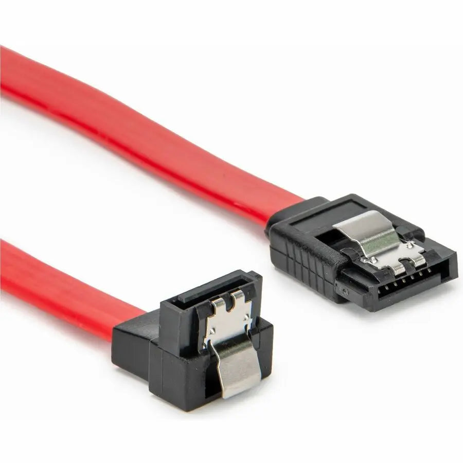 Rocstor 12in Latching SATA to Right Angle SATA Cable - Y10C857-RD