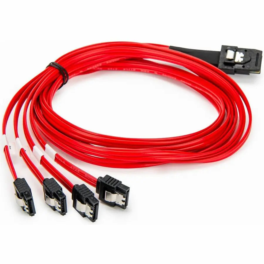 Rocstor 1m Serial Attached SCSI SAS Cable - SFF-8087 to 4 Latching SATA Connectors
