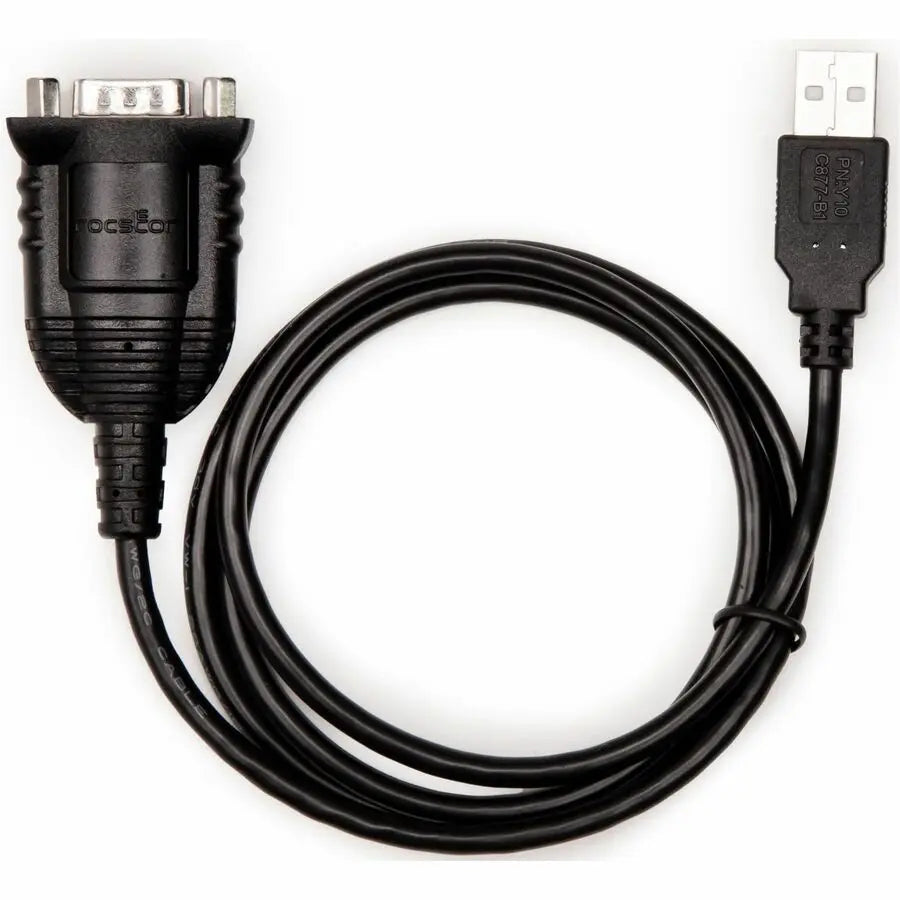 Rocstor Y10C877-B1 USB to Serial Adapter - 3 ft RS232 (DB9) to USB Converter for Legacy Device Connectivity