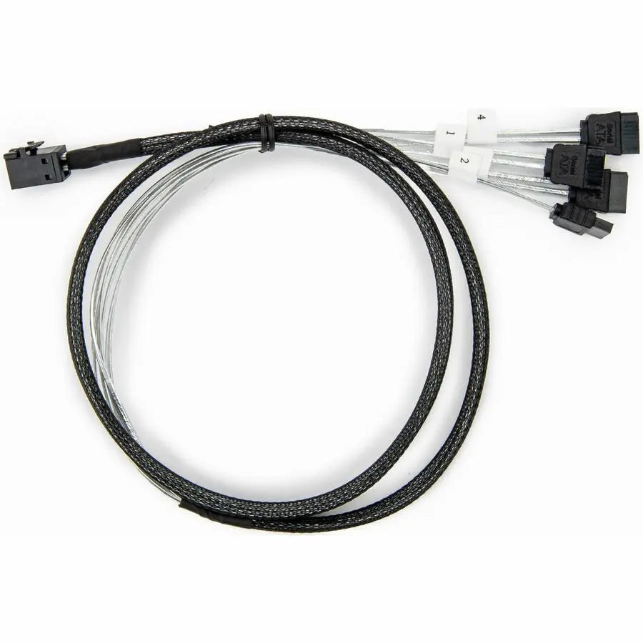 Rocstor Y10C870-B1 Internal Mini SAS to SATA Cable - SFF-8643 to 4x SATA, 3.2ft