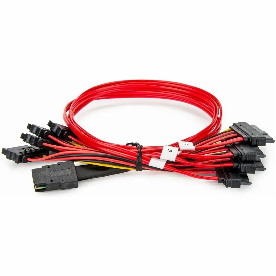 Rocstor Y10C871-RD 50cm Internal Serial Attached SCSI Mini SAS Cable - SFF-8087 to 4x SFF-8482