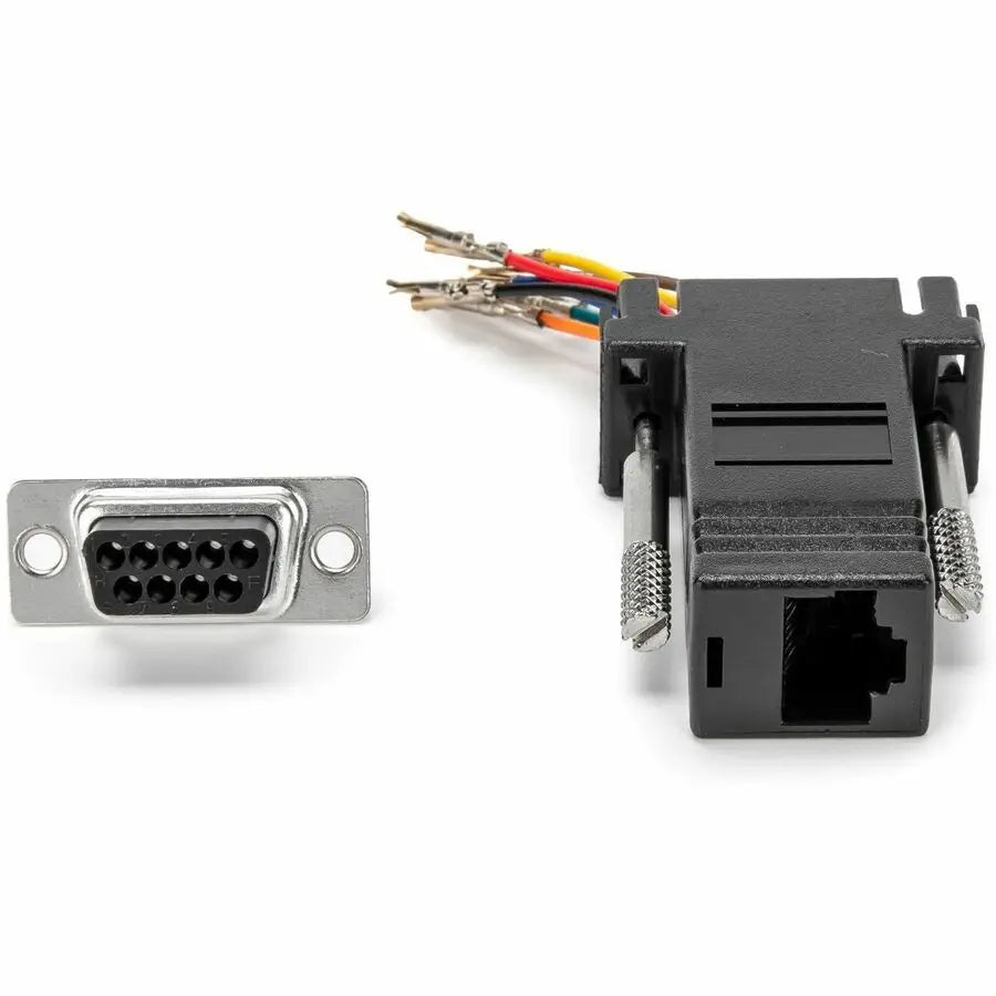 Rocstor Y10A342-B1 DB9 to RJ45 Modular Serial Adapter - Black