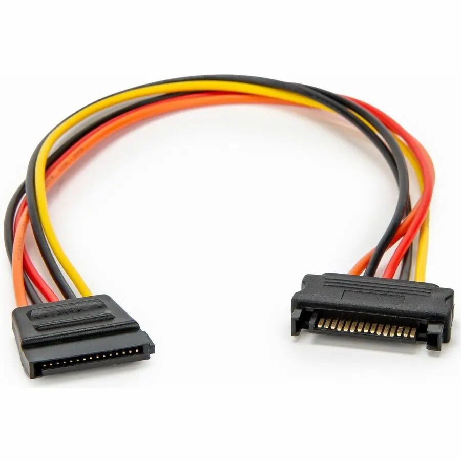Rocstor 12in 15 Pin SATA Power Extension Cable Y10C866-RD for Flexible Drive Connections