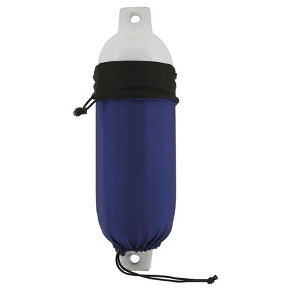 Dock Edge Reversible Fender Cover - Black and Blue, Large - Marine Fender Protection