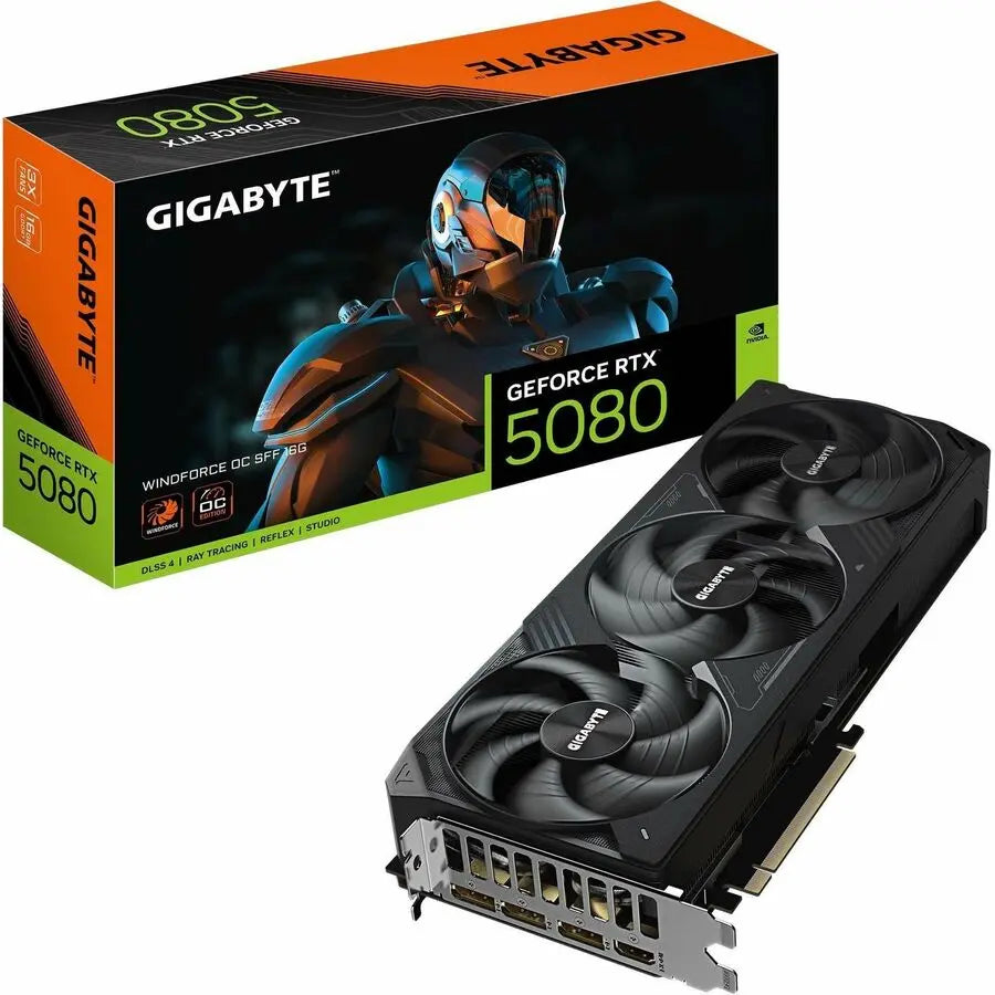 GIGABYTE GeForce RTX 5080 WINDFORCE OC 16GB GDDR7 Graphics Card